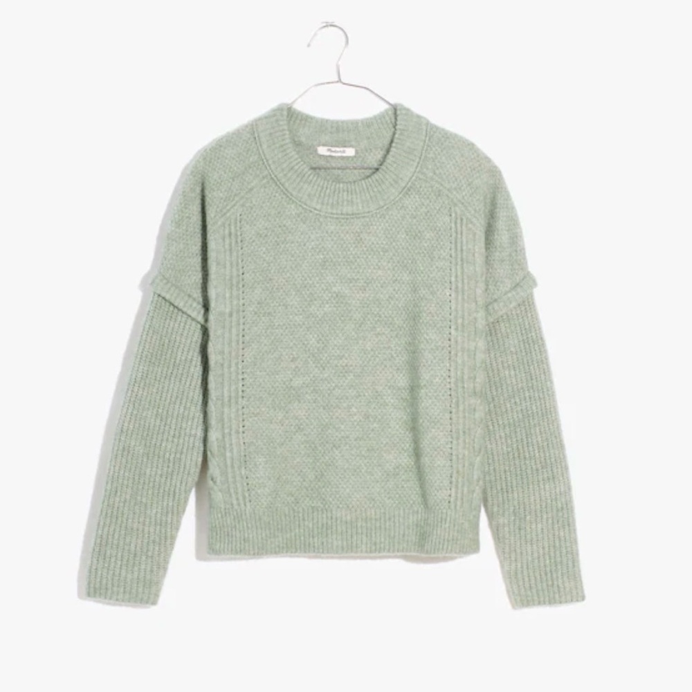 Madewell Plus Cable‎ Havener Pullover Sweater Alpaca & Wool blend